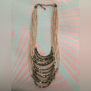 Peach And Gold Necklace